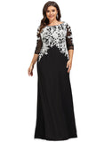 Braelyn Sheath/Column Boat Neck Floor-Length Chiffon Lace Evening Dress With Sequins STIP0020784