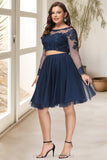 Baylee A-line Scoop Short/Mini Tulle Homecoming Dress STIP0020573