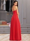 Novia A-Line Scoop Neck Floor-Length Bridesmaid Dress STIP0012779