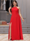 Novia A-Line Scoop Neck Floor-Length Bridesmaid Dress STIP0012779