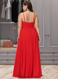 Novia A-Line Scoop Neck Floor-Length Bridesmaid Dress STIP0012779