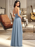 Nell A-Line V-neck Asymmetrical Bridesmaid Dress STIP0012794