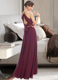 Kiana A-Line Halter Floor-Length Bridesmaid Dress With Split Front STIP0012798