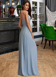 Matilda A-LineV-neckFloor-LengthChiffonBridesmaidDressWithRuffle#251359 STIP0012805