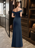 Mimi A-Line Off-the-Shoulder Floor-Length Bridesmaid Dress With Ruffle STIP0012807