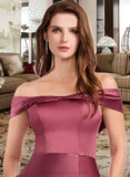 Bryanna A-Line Off-the-Shoulder Floor-Length Bridesmaid Dress With Split Front STIP0012845