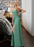 Gabriella A-LineSquareNecklineFloor-LengthChiffonBridesmaidDressWithSplitFrontPockets#251385 STIP0012885