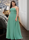 Gabriella A-LineSquareNecklineFloor-LengthChiffonBridesmaidDressWithSplitFrontPockets#251385 STIP0012885