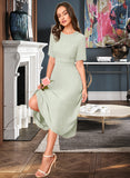 Everly A-Line Knee-Length Bridesmaid Dress STIP0012894