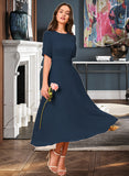 Everly A-Line Knee-Length Bridesmaid Dress STIP0012894