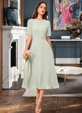 Everly A-Line Knee-Length Bridesmaid Dress STIP0012894