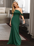 Paris Trumpet/Mermaid One-Shoulder Floor-Length Bridesmaid Dress With Split Front STIP0012921