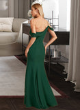 Paris Trumpet/Mermaid One-Shoulder Floor-Length Bridesmaid Dress With Split Front STIP0012921