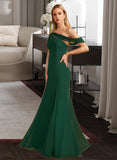 Paris Trumpet/Mermaid One-Shoulder Floor-Length Bridesmaid Dress With Split Front STIP0012921