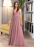 Jill A-Line Floor-Length Bridesmaid Dress STIP0012922