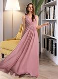 Jill A-Line Floor-Length Bridesmaid Dress STIP0012922