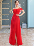 Jacquelyn A-Line Off-the-Shoulder Floor-Length Bridesmaid Dress With Ruffle Split Front STIP0012938