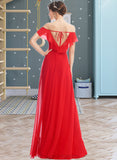 Jacquelyn A-Line Off-the-Shoulder Floor-Length Bridesmaid Dress With Ruffle Split Front STIP0012938