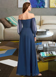 Brooke A-Line Off-the-Shoulder Floor-Length Bridesmaid Dress With Split Front STIP0012956