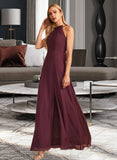 Robin A-Line High Neck Floor-Length Bridesmaid Dress With Split Front STIP0012968