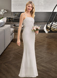 Chelsea Sheath/Column Square Neckline Floor-Length Chiffon Bridesmaid Dress STIP0012979