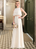 Alanna A-Line Scoop Neck Floor-Length Chiffon Bridesmaid Dress With Cascading Ruffles STIP0012999