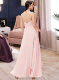 Haylie A-Line Cowl Neck Floor-Length Chiffon Bridesmaid Dress STIP0013005