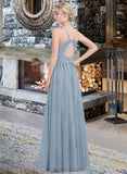 Lyla A-Line Sweetheart Floor-Length Chiffon Bridesmaid Dress With Ruffle Split Front STIP0013008