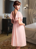 Paloma Empire Sweetheart Knee-Length Chiffon Bridesmaid Dress With Cascading Ruffles STIP0013009