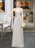 Marcie A-Line Sweetheart Floor-Length Chiffon Bridesmaid Dress With Ruffle STIP0013034