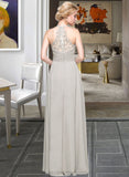 Marcie A-Line Sweetheart Floor-Length Chiffon Bridesmaid Dress With Ruffle STIP0013034