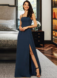 Amiyah A-LineSquareNecklineFloor-LengthChiffonBridesmaidDressWithSplitFront#251397 STIP0013036