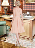 Maya A-line V-Neck Knee-Length Chiffon Bridesmaid Dress With Ruffle STIP0013053