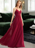 Nayeli A-LineV-neckFloor-LengthChiffonBridesmaidDressWithRuffle#251386 STIP0013076