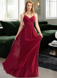 Nayeli A-LineV-neckFloor-LengthChiffonBridesmaidDressWithRuffle#251386 STIP0013076