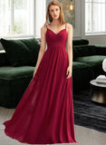 Nayeli A-LineV-neckFloor-LengthChiffonBridesmaidDressWithRuffle#251386 STIP0013076