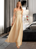 Salome A-Line Off-the-Shoulder Floor-Length Bridesmaid Dress With Split Front Pockets STIP0013095