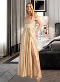 Salome A-Line Off-the-Shoulder Floor-Length Bridesmaid Dress With Split Front Pockets STIP0013095