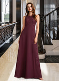 Hana A-Line Floor-Length Bridesmaid Dress STIP0013118