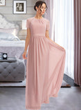 Ruby A-Line Floor-Length Bridesmaid Dress With Lace STIP0013151