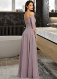 Aria A-Line Off-the-Shoulder Floor-Length Bridesmaid Dress STIP0013200