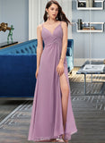 Sibyl A-Line Sweetheart Floor-Length Chiffon Bridesmaid Dress STIP0013225