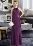 Maisie A-Line Scoop Neck Floor-Length Chiffon Bridesmaid Dress With Cascading Ruffles STIP0013228