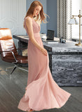 Natalia A-LineV-neckFloor-LengthChiffonBridesmaidDressWithSplitFront#251361 STIP0013235