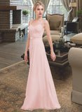 Anabella A-Line/Princess Sweetheart Floor-Length Chiffon Bridesmaid Dress With Ruffle STIP0013239