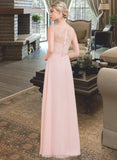 Anabella A-Line/Princess Sweetheart Floor-Length Chiffon Bridesmaid Dress With Ruffle STIP0013239