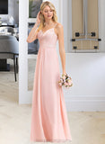 Hayden A-Line Sweetheart Floor-Length Chiffon Lace Bridesmaid Dress STIP0013248