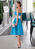 Giuliana A-Line Sweetheart Knee-Length Taffeta Bridesmaid Dress With Sash Bow(s) STIP0013253