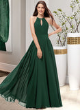 Phoebe A-Line Scoop Neck Floor-Length Chiffon Bridesmaid Dress STIP0013257