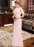 Tamara A-Line Scoop Neck Floor-Length Chiffon Bridesmaid Dress With Cascading Ruffles STIP0013269